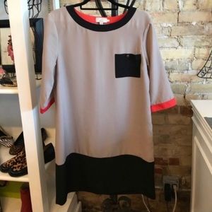 Ted Baker London Colorblocked Tan Dress Size 4